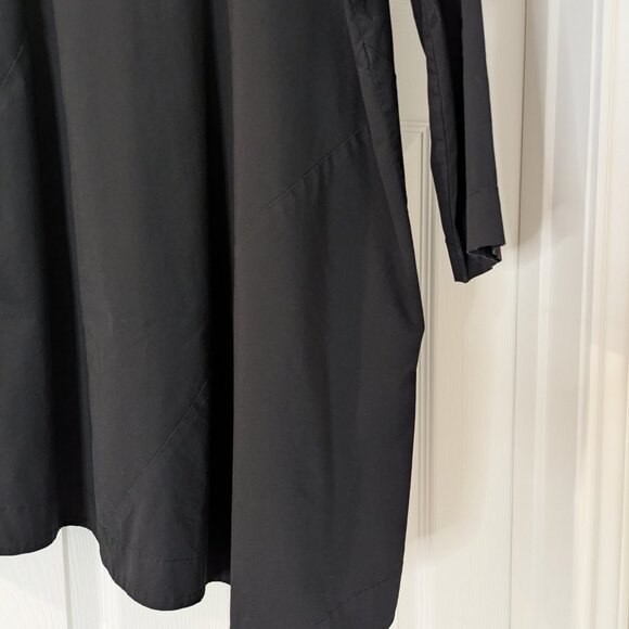 J Jill Women's  Asymmetrical Black Tunic Top 3/4 Sleeve 3 Button Back - Picture 3 of 7